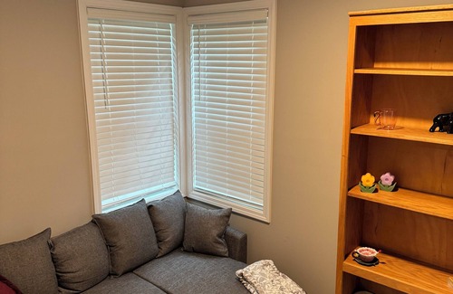 Sumter House | This charming 2-bed, 1-bath house offers a warm sanctuary for those on the go.