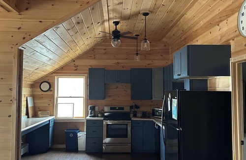 Beaver Island Apartment | Top Deck! Beaver Island Harbor view.