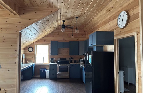 Beaver Island Apartment | Top Deck! Beaver Island Harbor view.