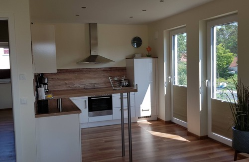 Altefaehr Apartment | Top vacation apartment near the beach with a great view of the water and Stralsund