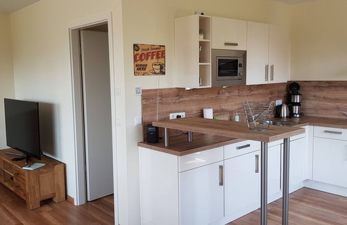 Altefaehr Apartment | Top vacation apartment near the beach with a great view of the water and Stralsund