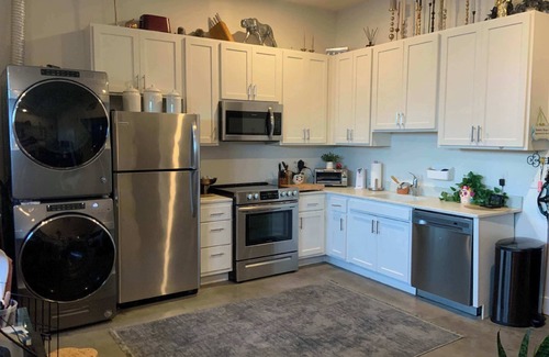 Southeast Omaha Apartment | Trendy Apt 1.6 mi to CWS! W/D, WiFi, can sleep 4, can squeeze in more! Pets OK