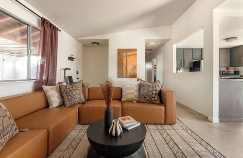 Twentynine Palms House | Twilight Palms Retreat: heated pool, hot tub, outdoor movie, wellness space