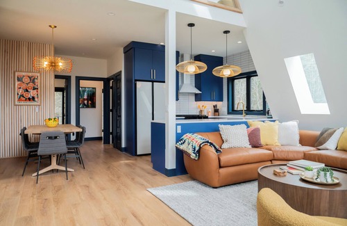 Fennville Cabin | Twin Peaks A-Frame East. Private In-ground Pool. 5 Bed, 2 Bath modern cabin.
