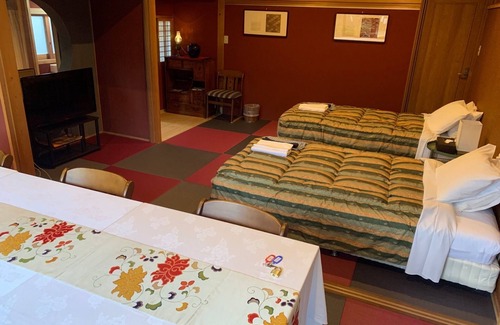 Kasaoka House | Twin room Michi with a soothing cypress bath - Michi to heal with the finest natural water and cypress bath /Kasaoka Okayama