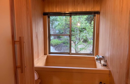 Kasaoka House | Twin room Michi with a soothing cypress bath - Michi to heal with the finest natural water and cypress bath /Kasaoka Okayama