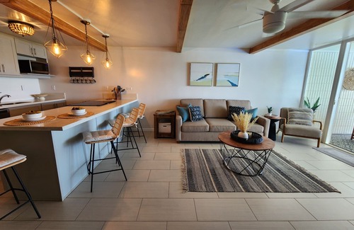 Punaluu Condo | Updated Oceanfront Condo! Long clean beaches to walk & swim! Escape the Crowds!