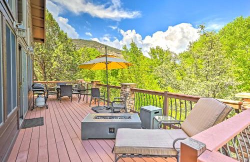 Payson House | Log Cabin in Payson with Deck, Mtn and Creek Views