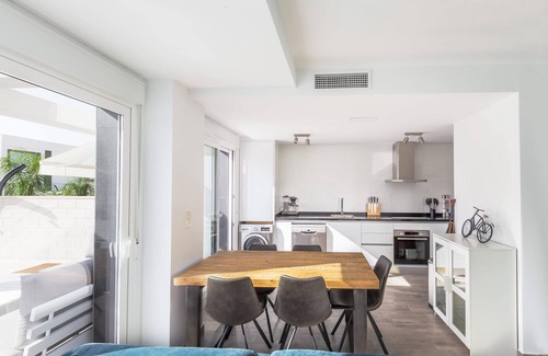 Puerto Marino Villa | Vacation Home "Casa Bos Dolphin Pool Jacuzzi 6P" with Wi-Fi, A/C, Balcony, Terrace & Garden