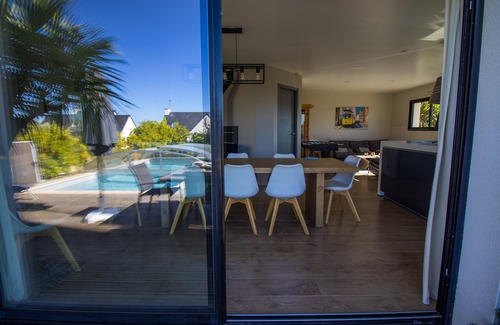 Clohars-Carnoet Villa | Villa 10 persons SEA VIEW with CHIMNEY and SAUNA 500m BEACH