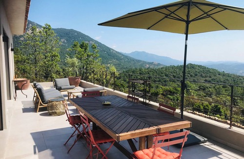 Sotta Villa | Villa 6 persons, swimming pool with panoramic view on the gulf of Porto-Vecchio