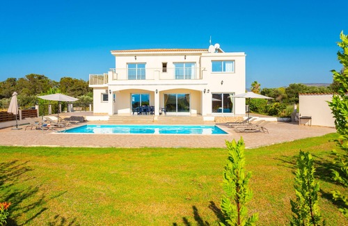 Polis Villa | Villa Achilleas Chrystalla: Large Private Pool, Sea Views, A/C, WiFi
