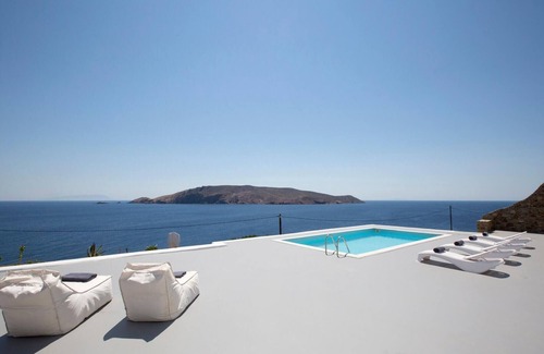 Xilokeratidi Villa | Villa Anemos, Sea view of Mykonos