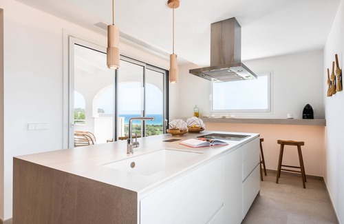 Sant Jaume Mediterrani Villa | Villa 'Atalis' with Sea View, Wi-Fi and Air Conditioning
