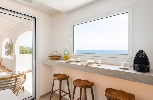 Sant Jaume Mediterrani Villa | Villa 'Atalis' with Sea View, Wi-Fi and Air Conditioning