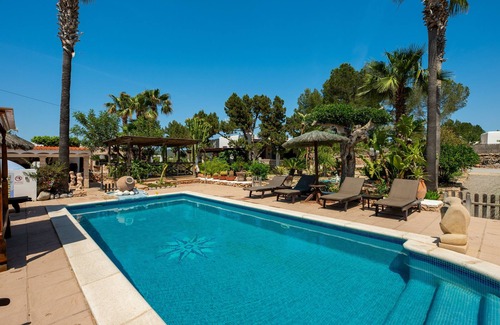 Santa Eulalia del Rio Villa | Villa 'Can Cardona' with Mountain Views, Wi-Fi and Air Conditioning