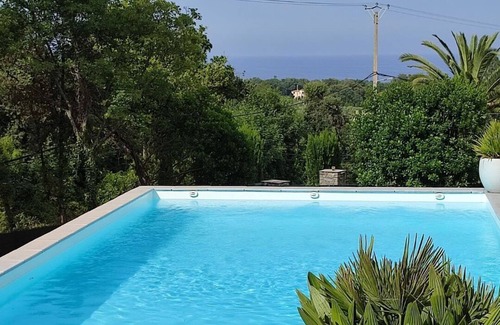 Santa-Maria-Poggio Villa | Villa CORSIC' HOUSE air-conditioned 8 persons SEA VIEW! Between Mountain and Sea