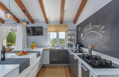 Rovinjsko Selo Villa | Villa di Rovigno with Pool, Hot Tub and Sea View