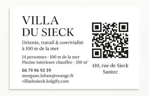 Santec Villa | Villa du Siéck bord de mer piscine 14 P