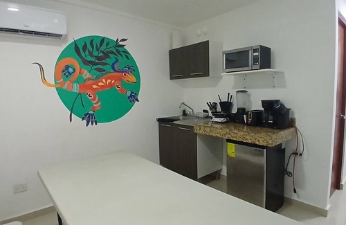 Downtown Cancun Hotel | Villa Leo Beautiful room with shared kitchenette, in the heart of Cancun