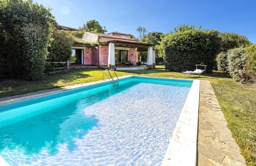 Punta De Su Turrione Villa | Villa Oleandro with Sea View, Pool, Garden, Terraces & Wi-Fi