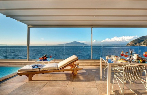 Vico Equense Apartment | VILLA TRAMONTANA - Stunning Waterfront Villa with Private Jacuzzi and Views
