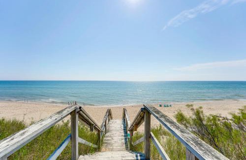 Montague House | Walk to Semi-Private Beach Lake Michigan Getaway