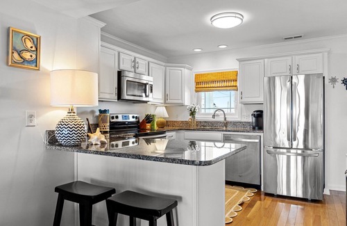 Atlantic Beach House | Water-front home w boat lift! Short walk to the beach!