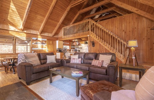 Candler Cabin | Water & Power! Dog Friendly Cabin with Fenced Yard, Hot Tub