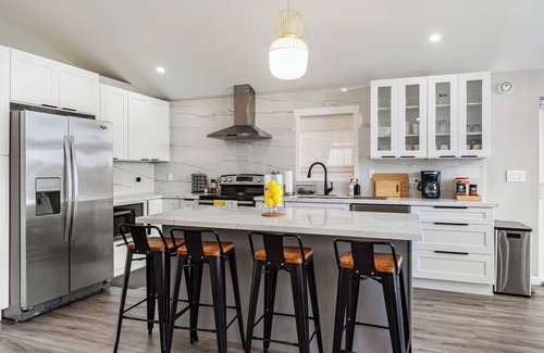 Kingston House | Waterfront Home for 6: Private Beach, Hot Tub, Fire Pit & Game Room