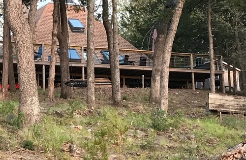 Sand Springs Cabin | Waterfront-Keystone Lake Secluded Retreat with Large Deck & Private Boat Dock