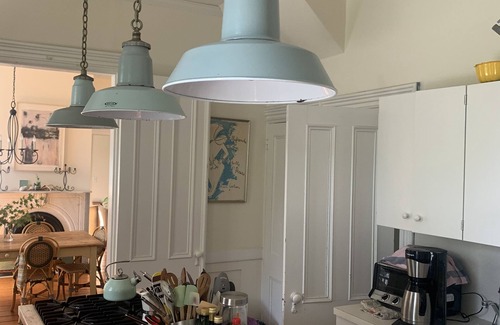 Shelter Island Heights House | Waterfront Victorian farmhouse with heated pool and deepwater dock