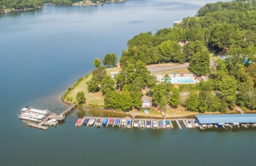 Steele Creek Cabin | Waterview Two Bedroom Cabin #26 at Long Cove Resort by RedAwning