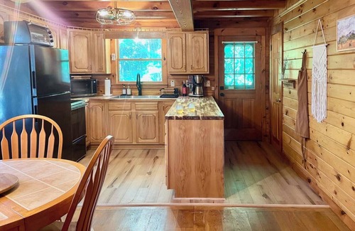 Livingston Manor House | Welcome to Elk Point! A cozy 2 BR/2 BA cabin with mountain views, woodstove, deck, and fire pit. Hiking trails right nearby, with Livingston Manor just a 10‑minute drive away.