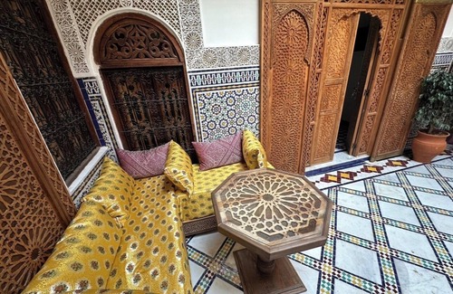 Talaa Bed & Breakfast | Welcoming to room in Riad bed & breakfast with AC in charming Fez authentic