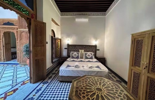 Talaa Bed & Breakfast | Welcoming to room in Riad bed & breakfast with AC in charming Fez authentic