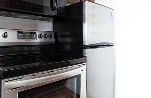 Chalet Village Apartment | What a view - Downtown and Mountain View’s/indoor pool/hot tub