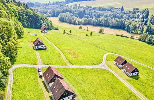 Velke Petrovice House | Wonderful private villa for 6 people with WIFI, pool, TV, patio, pets allowed and panoramic view