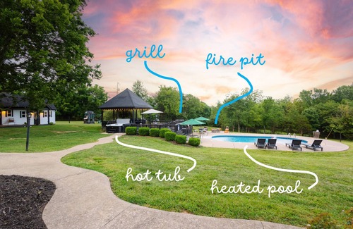 Keene House | Xmas & NY Special - Pool, Hot Tub, Game Room, EV charger, Sleeps 20