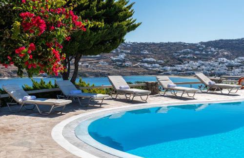 Kanalia Apartment | Yalos Mykonos Ornos Pouli private apartments w shared swimming pool
