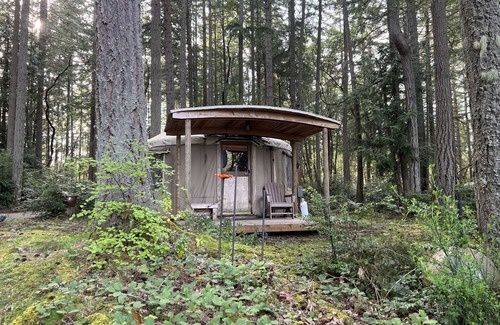 Vashon Island Cabin | Yurt in Forest with Puget Sound View - Dry Camping