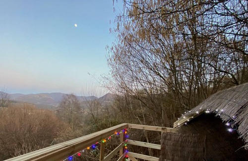 Crechets Bed & Breakfast | Yurt Shambala with a Private Hot Tub with treehouse skydeck and BBQ!