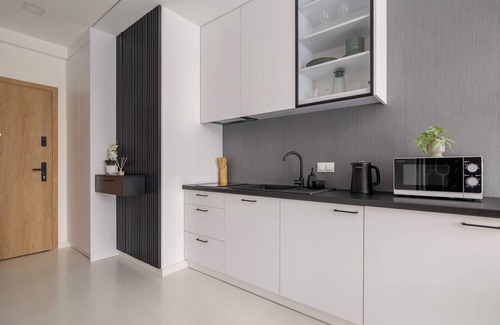 Katowice Apartment | Zabrska 15 Katowice | Silver Studio with Parking and Desk