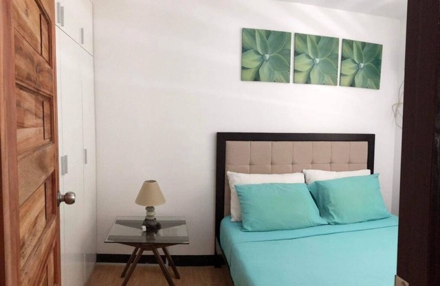 1 bedroom, kitchen living room, balcony , swimming pool.