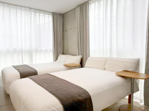 202Room,7-minute walk from Uguisudani Station located on the 2nd floor of an apartment-style building Twin room No elevator