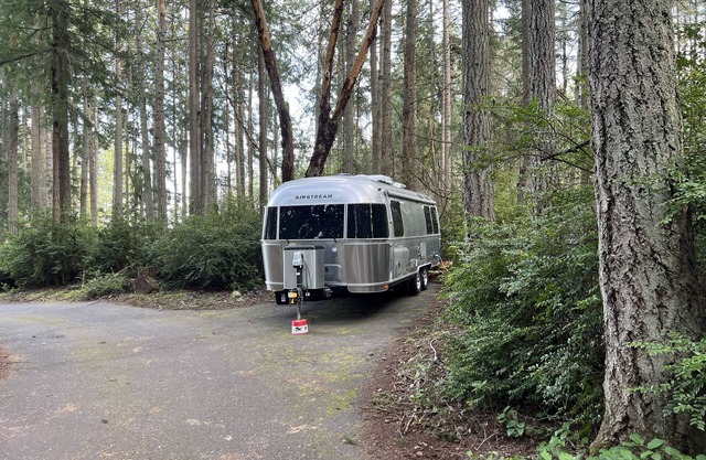 25' Airstream in the Forest with Sound View - Dry Camping