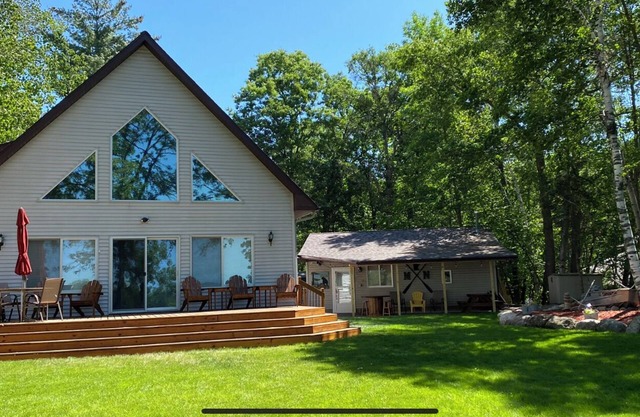 3 Bed 3 Bath Cabin & Guest Cabin on Gull Lake Chain Across from Golf Course!