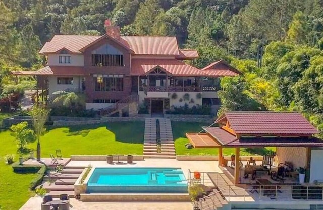 4BR 🔆Wood〽️Luxury Mountain⛰Villa @Jarabacoa▪️Family▪️ Heated Pool▪️BBQ
