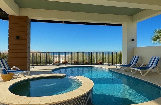 61 Once Upon A Tide: 4BR Beachfront with Pool & Spa!