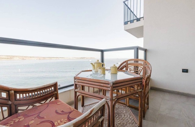 A bright seafront apartment 🌅 with stunning Mellieħa Bay views, Maltese charm 🇲🇹, and spacious terraces made for sunset moments 🌊